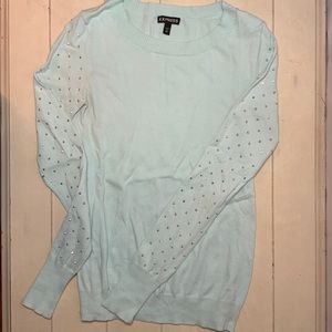 Mint rhinestone Express sweater